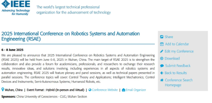 [RSAE 2025 | June · Wuhan] Call for Paper for 2025 International ...